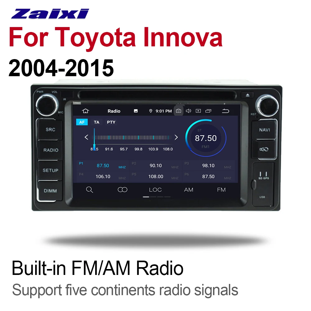 Автомобильный мультимедийный DVD-плеер 2din Android 9 автомобильное радио для Toyota Innova