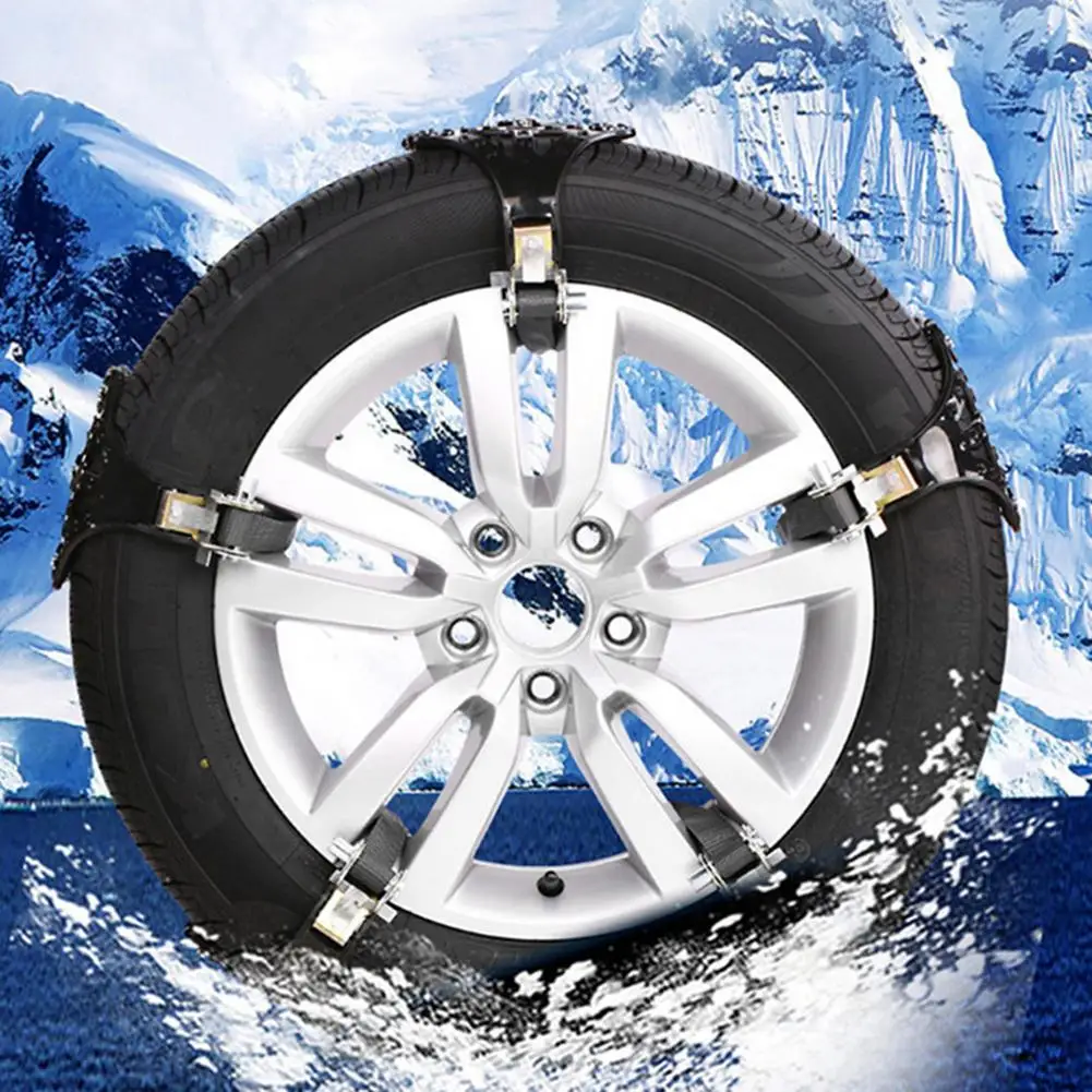 1pc Universal Car Wheel/Snow Chains | Snow Ice Belt For Cars Vans Anti-skid Easy To Install Durable Auto Wheel TPU Автомобили и