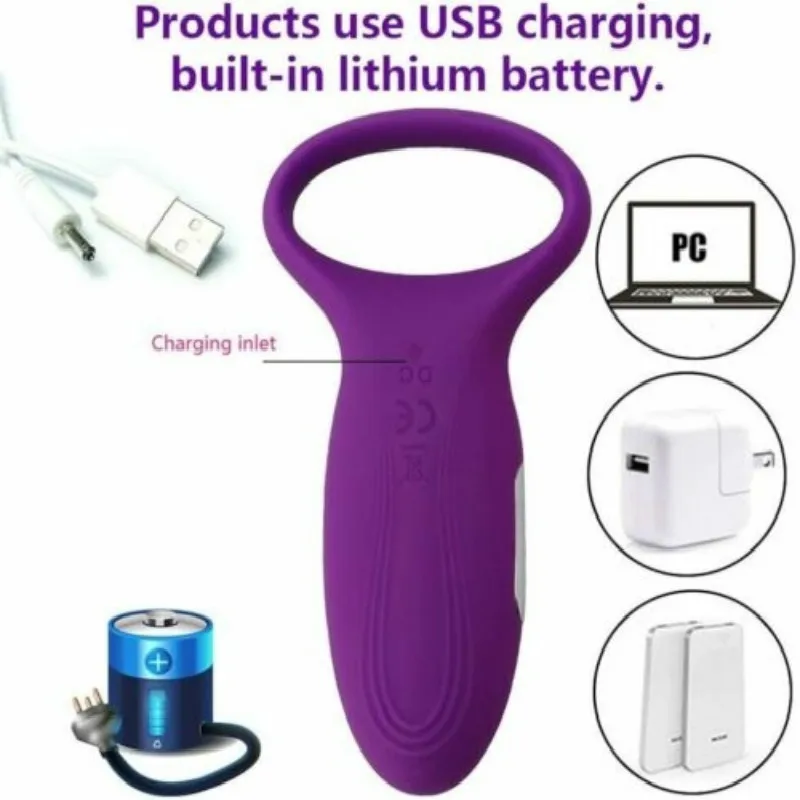 Мужское вибрирующее кольцо 7 скоростей Вибратор для пениса водонепроницаемый