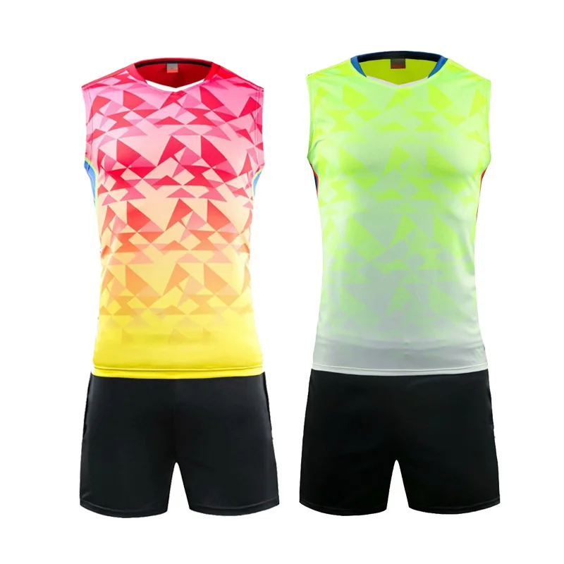 Для мужчин/Для женщин волейбольные наборы без рукавов теннисная рубашка + шорты