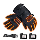 Мотоциклетные перчатки с подогревом, Зимние перчатки для сенсорного экрана, на батарейках, гоночные лыжные перчатки для снега, перчатки с электрическим подогревом, термоперчатки