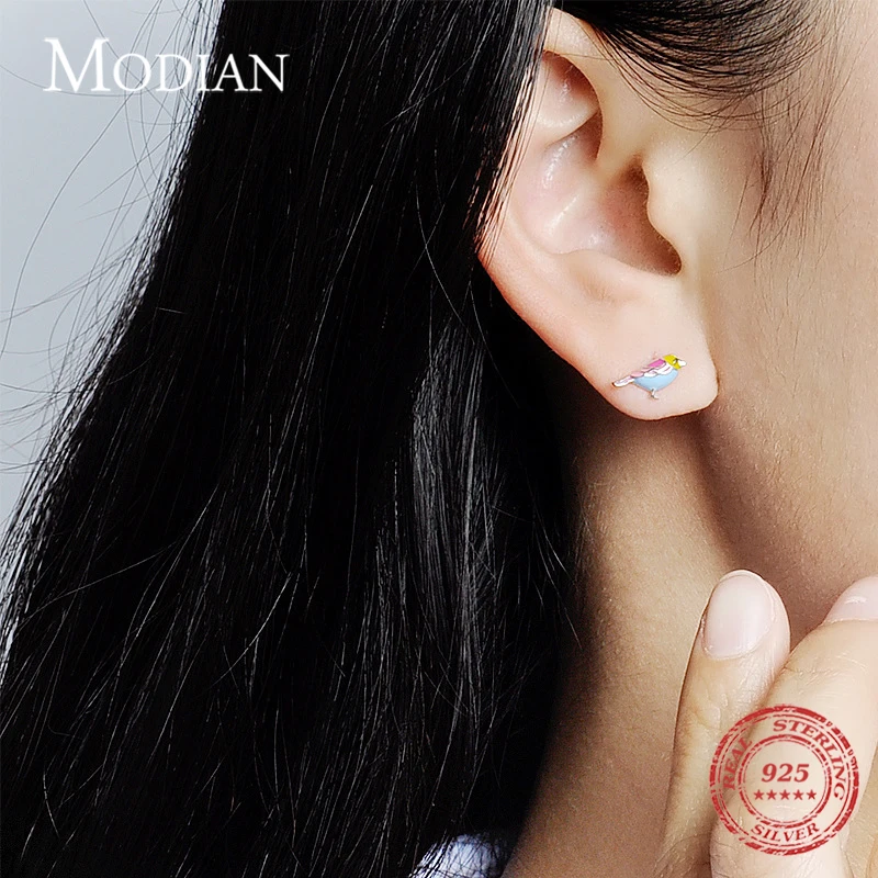 Modian новая распродажа реальные 925 стерлингового серебра разноцветной эмалью