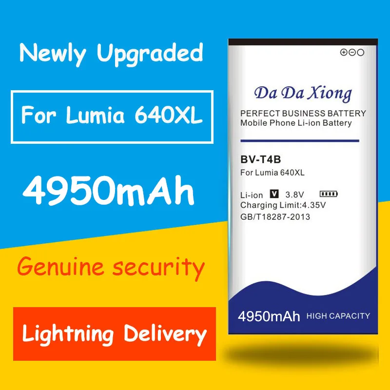 Большая емкость 4950 мА/ч BV-T4B BV T4B батарея для Nokia Microsoft Lumia 640XL RM-1096 RM-1062 RM-1063 RM-1064