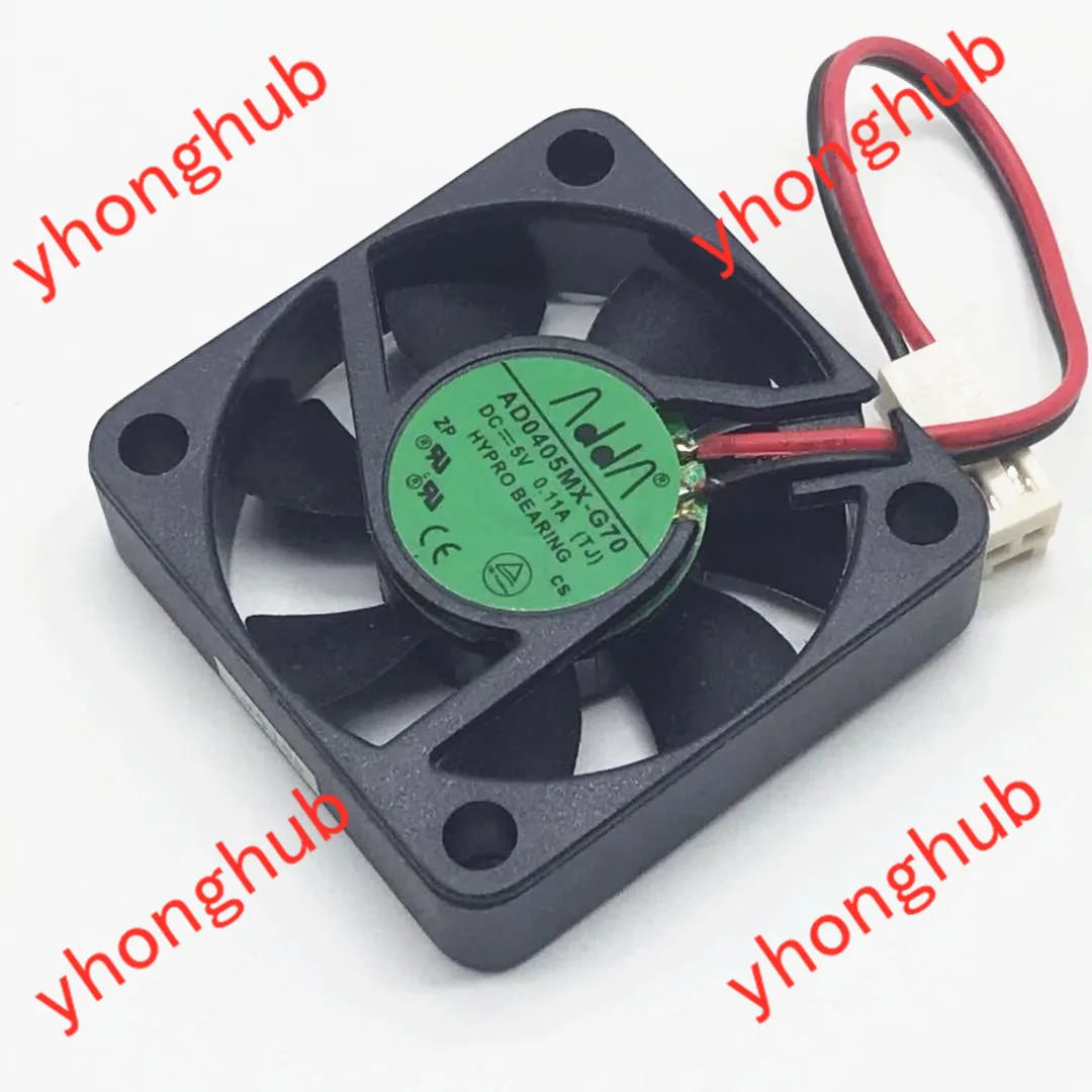 Охлаждающий вентилятор для сервера, 2 провода, 5 В, 0,11 А, 40x40x10 мм