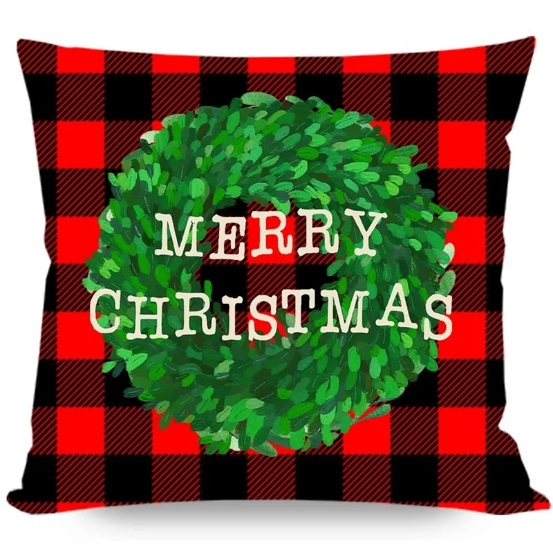 

Farmhouse Christmas Pillows Covers for Christmas Decorations, Throw Pillow Cases for Christmas DCor Couch