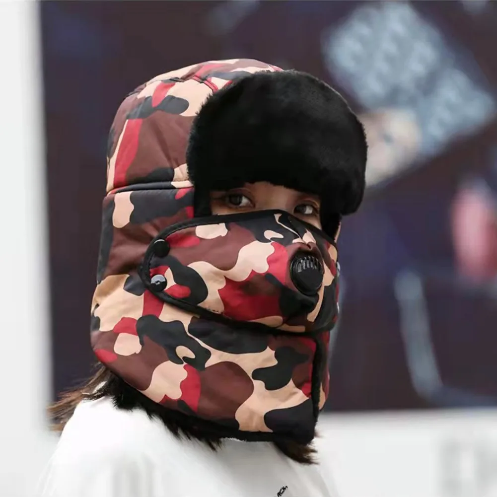 

EScooter Hat Unisex Winter Thicken Camo Warm Windproof Earmuff Hat For Scooter Bike Moto Cycling Cap Warm Windproof EScooter Acc