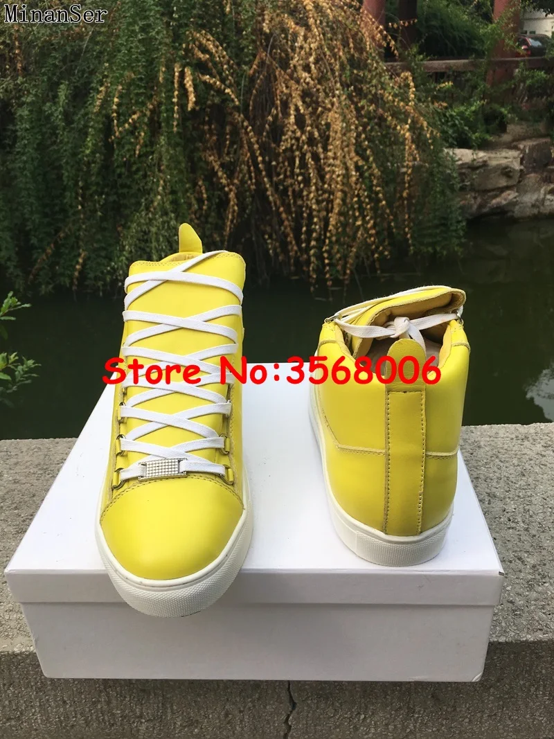 Мужские кроссовки из натуральной кожи со шнуровкой в уличном стиле итальянский