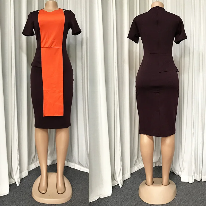 Летние африканские платья для женщин коричневые красные Дашики юбка с принтом в