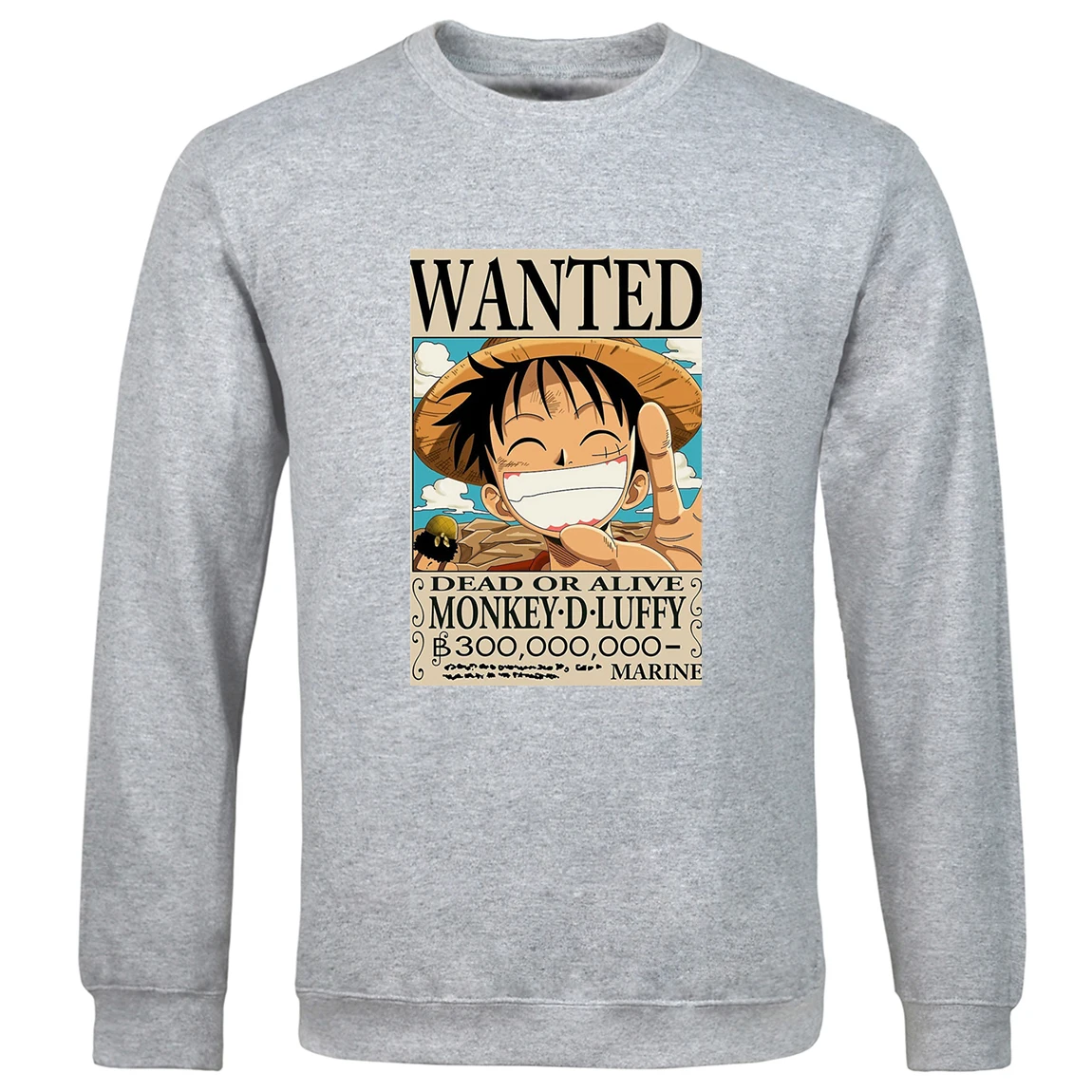 Весна Осень 2020 Луффи цельные толстовки с вырезом лодочкой для мужчин лидер