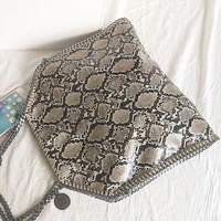 womens handbag snake pattern metal chain handle luxury brand designer bag retro personality fashion sexy womens shoulder bag