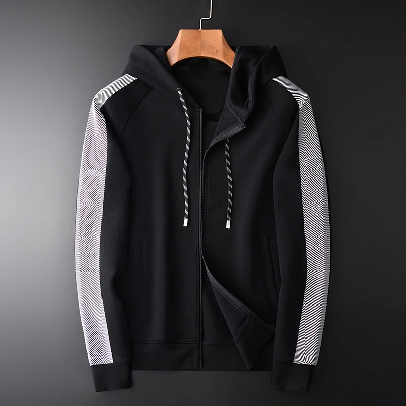 Толстовка Minglu мужская с капюшоном роскошный Свитшот контрастных цветов Модный