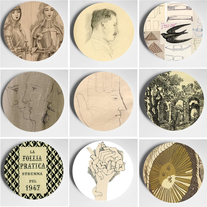 

Декоративная тарелка ручной работы в Европейском стиле, изысканный дизайн, настенная тарелка, круглая тарелка, простая и быстрая декоратив...