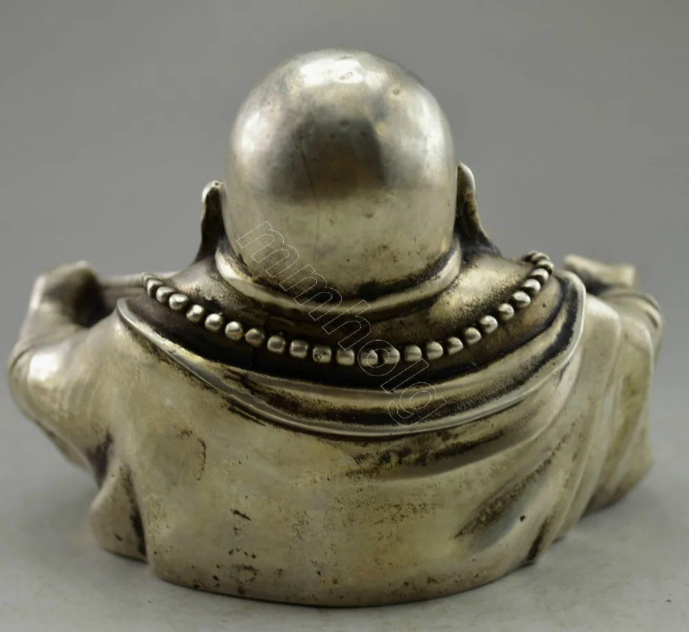 Collection Antique White Copper Silver Carved Buddha ashtray creative handicraft ornaments | Дом и сад