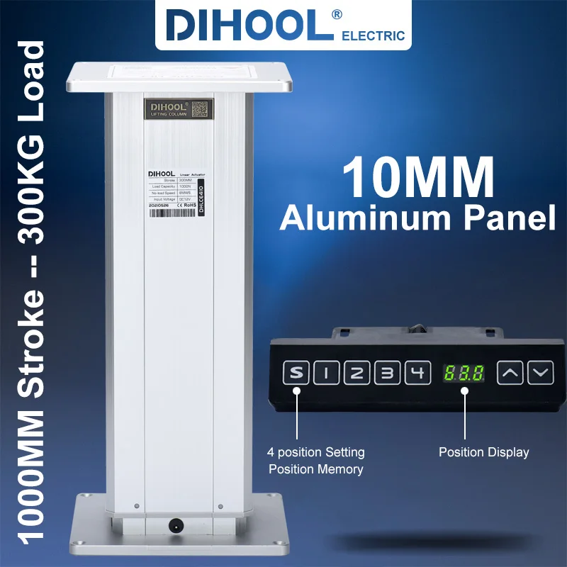 

DHLA1100 AL Type электрическая подъемная колонна 1000 мм 300 кг Нагрузочное оборудование, телескопическое устройство, система подъема 24 В постоянного...