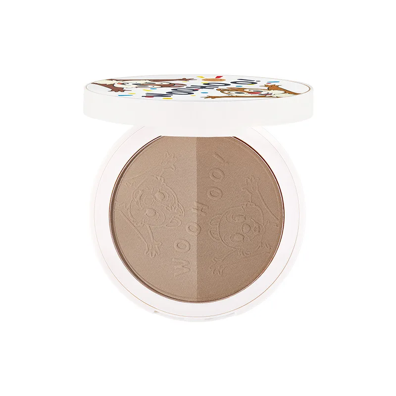 

Face Makup 2 Color Contour Palette Long-lasting and Waterproof Bronzer and Highlighter 3d V Face Nose Shadow Hairline Power