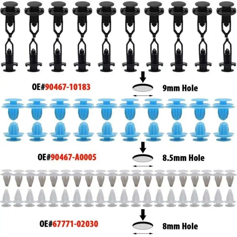 

Panel Fixed Screws Clip Fender Guard Trim Plastic 200Pcs For TOYOTA LEXUS