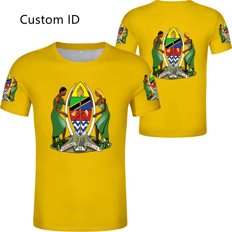 

Men's shirt Tanzania Swahili national print photo text clothing Tanzania T-shirt DIY free custom name number TZA T-shirt nationa