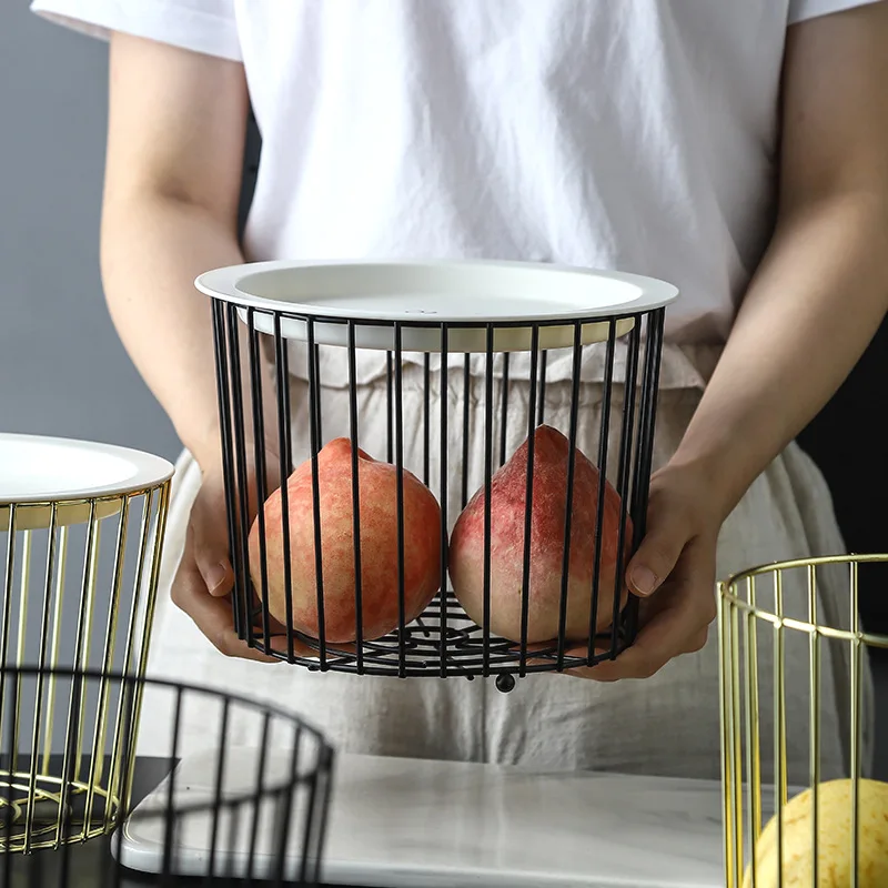 Корзина для хранения фруктов из кованого железа корзина закусок украшения