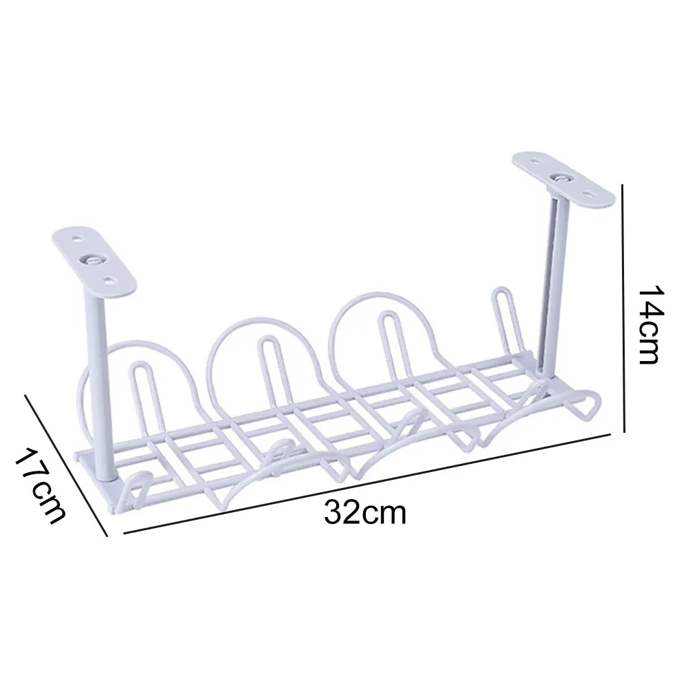 Полка для хранения подвешивается под стол корзина полоса питания подставка