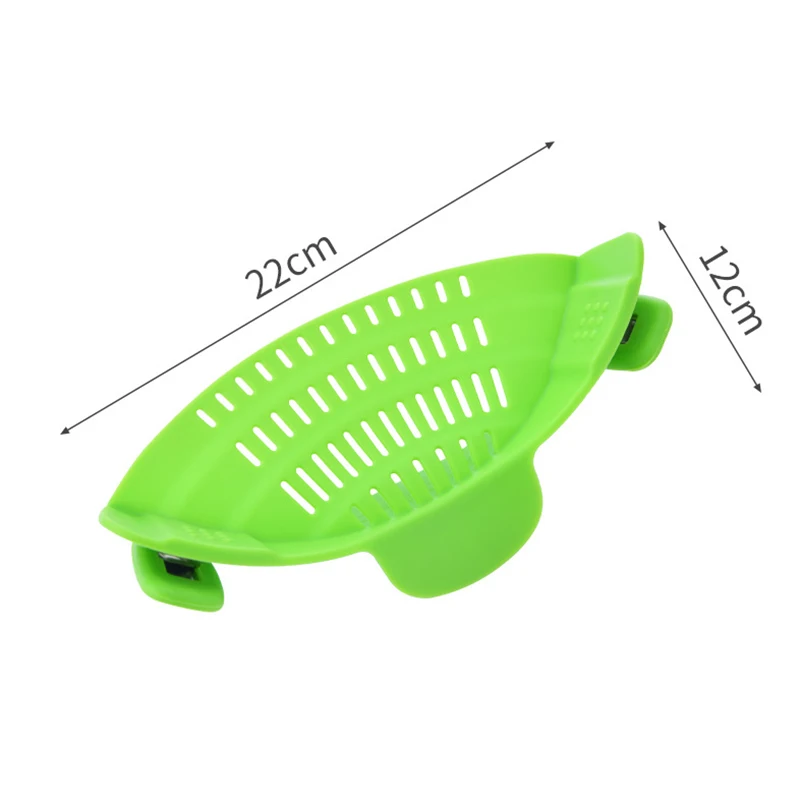 

Silicone Fruit Vegetable Wash Drainer Kitchen Clip Pot Strainer For Draining Excess Liquid Draining Pasta Vegetable Cookware