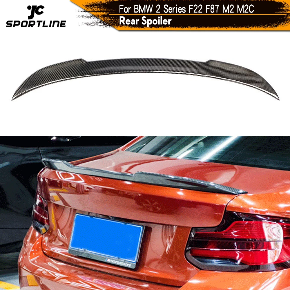 Для BMW 2 серии F22 F23 F87 M2 M2C M Sport Coupe 2014 2019 задний спойлер из углеродного волокна для