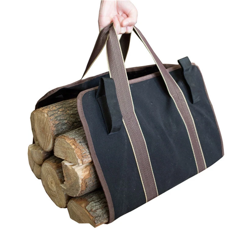 

Camping Log Storage Bag Heavy Duty Canvas Firewood Log Carrier Log Tote Bags