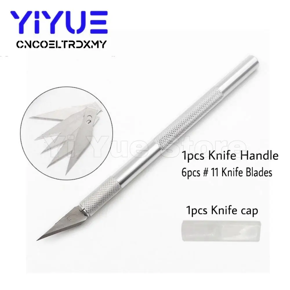 6 шт./компл. деревянный нож для резки бумаги скальпель стальные лезвия #11