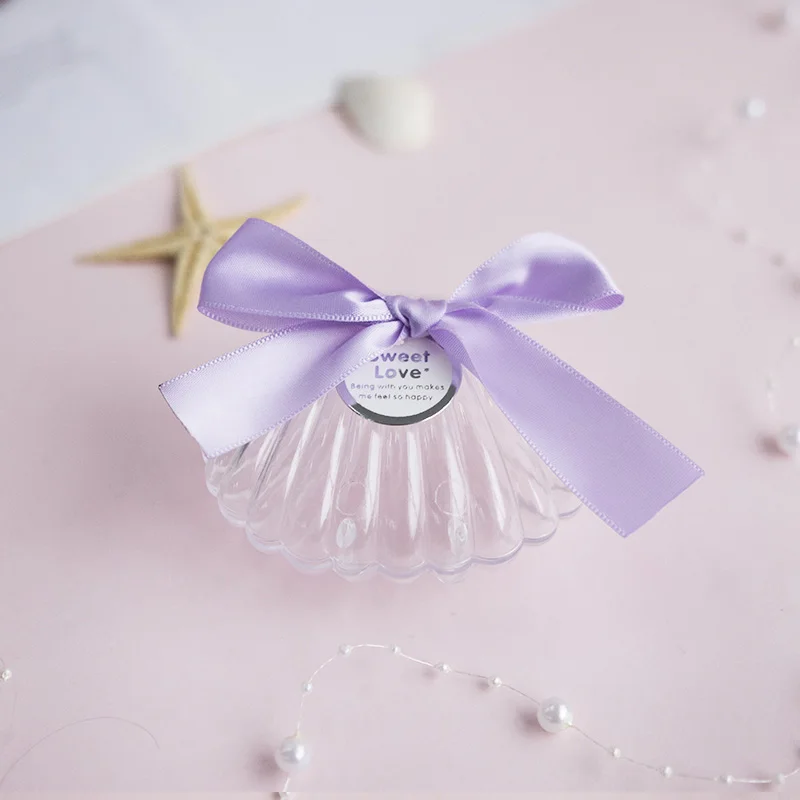 M02 Light purple 20 шт./компл. прозрачный Пластик Оболочка Конфеты Коробки Шоколада Коробки вечерние Подарочная коробка с бантом вечерние украшения детская подарочная коробка - Цвет: M02 Light purple