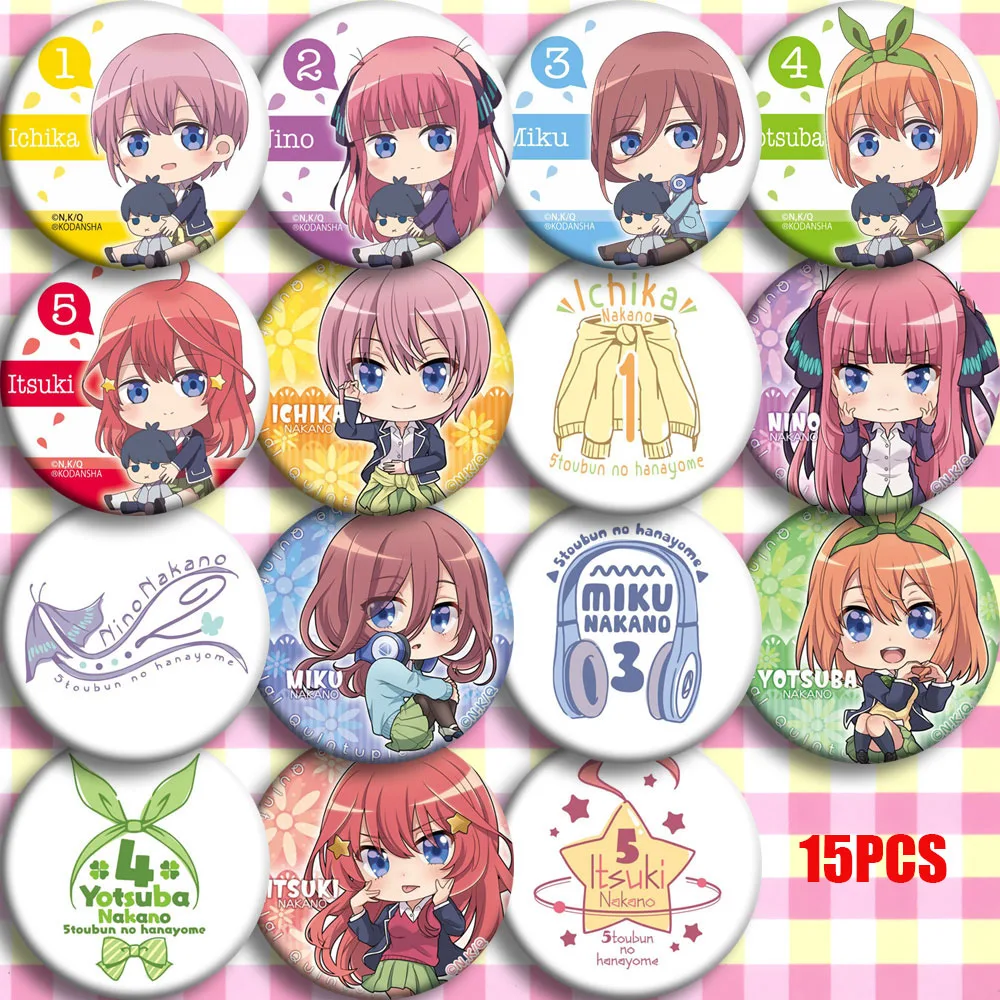 Аниме Go touпучок no Hanayome The quintessence Quintuplets Nakano Miku Косплей Bedge мультфильм собирать