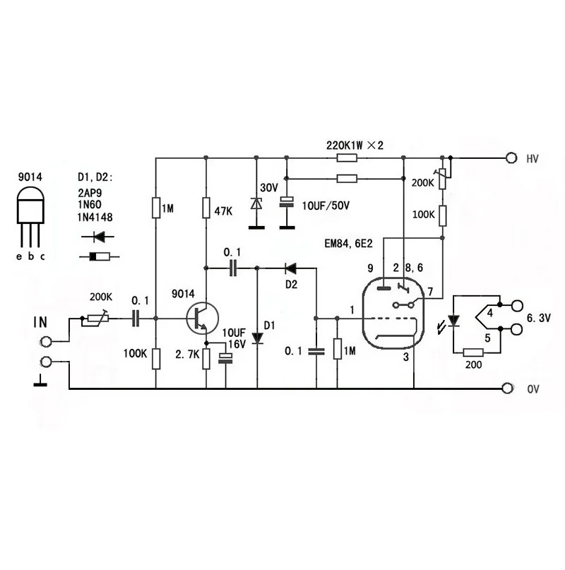 Индикатор уровня звука VU Meter наборы сделай сам для трубки Magic Eye EL189 6E2 EM84 EM87 EM800