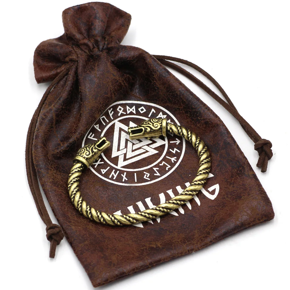 Норсе панган Дракон Викинг голова волка браслет амулет|Браслеты| |