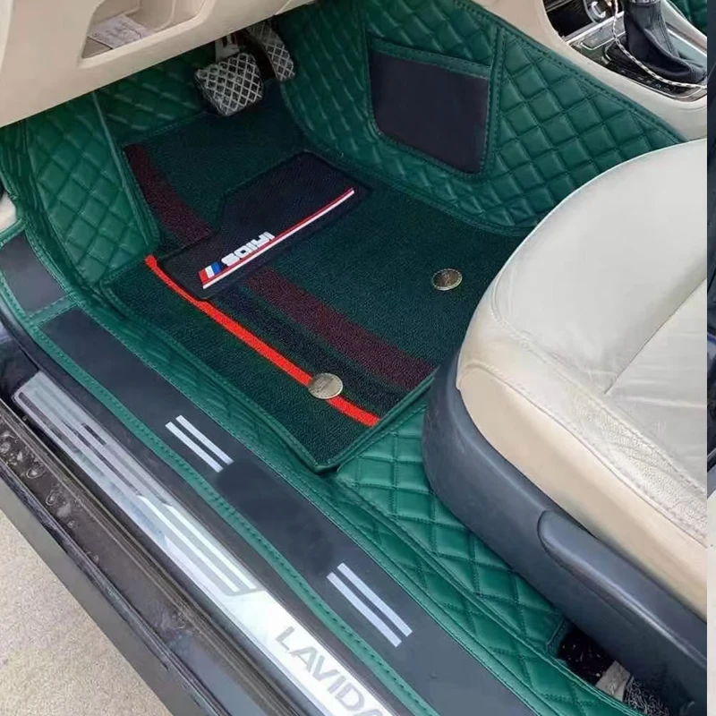 

Custom Car floor mats for hyundai Sonata SONATA NF Accent ELANTRA TUCSON COUPE AZERA i30 ix25 ix35 carpet liners Fashion green