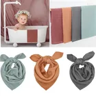 Муслиновые квадраты 60*60 см, детские одеяла, бамбуковые пеленки, одежда для кормления, Слюнявчики, полотенце, хлопковые подгузники для новорожденных, для мальчиков и девочек