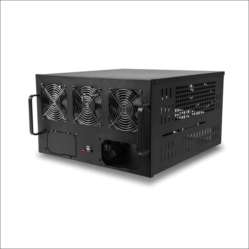 USB Miner чехол 6U ПК серверная стойка Scrypt Asic Bitcoin горная установка открытая рамка 6/8 GPU GTX1060 1080 RX470 480 570 ATX Dual power Bit