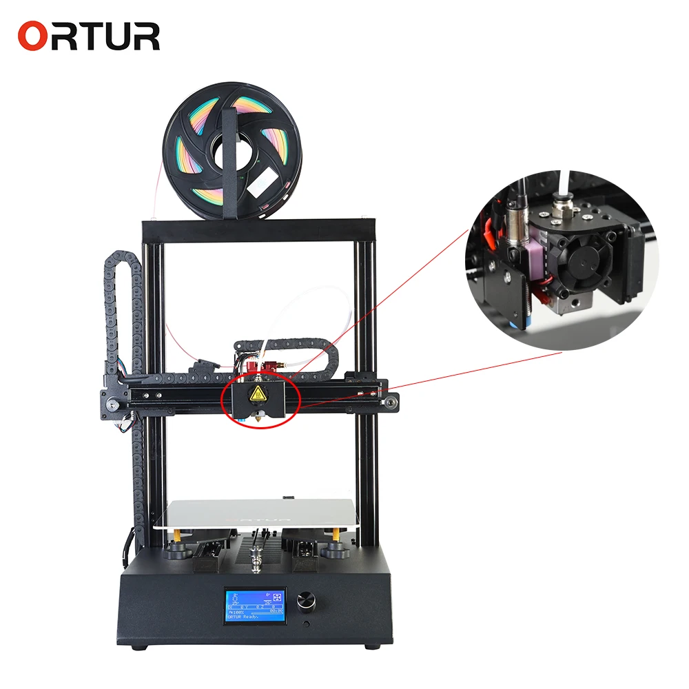 3D принтер Ortur4 V2 с металлической рамкой в виде кубика Многофункциональный ЖК для