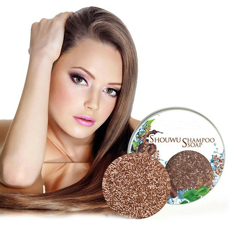 

Polygonum Essence Hair Darkening Shampoo Bar Soap Natural Organic Mild Formula Hair Shampoo Gray Hair Reverse Hair Cleansing