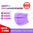 1050100 шт. фиолетовый рот Кепки одноразовые Nonwove 3 Слои слоев фильтр маски для защиты лицевая маска Mascarillas