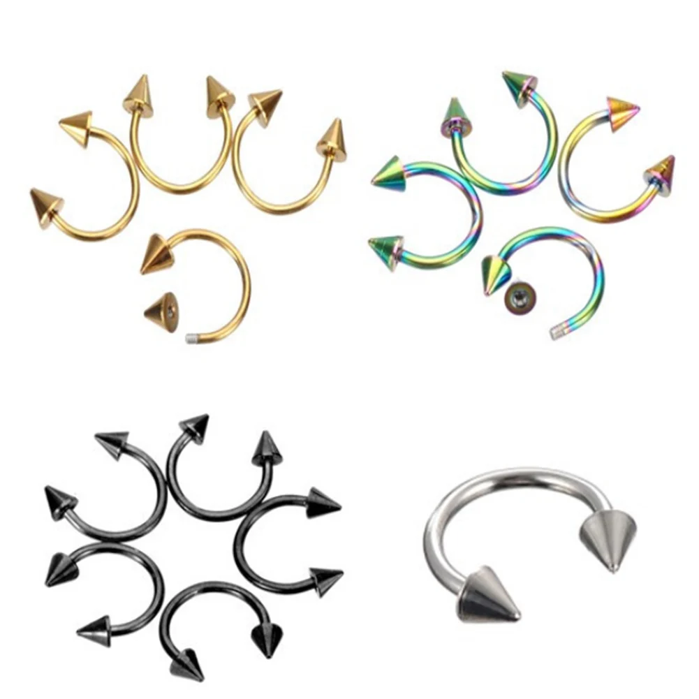 Кольцо в форме подковы для носа из титана G23|Украшения тела| |