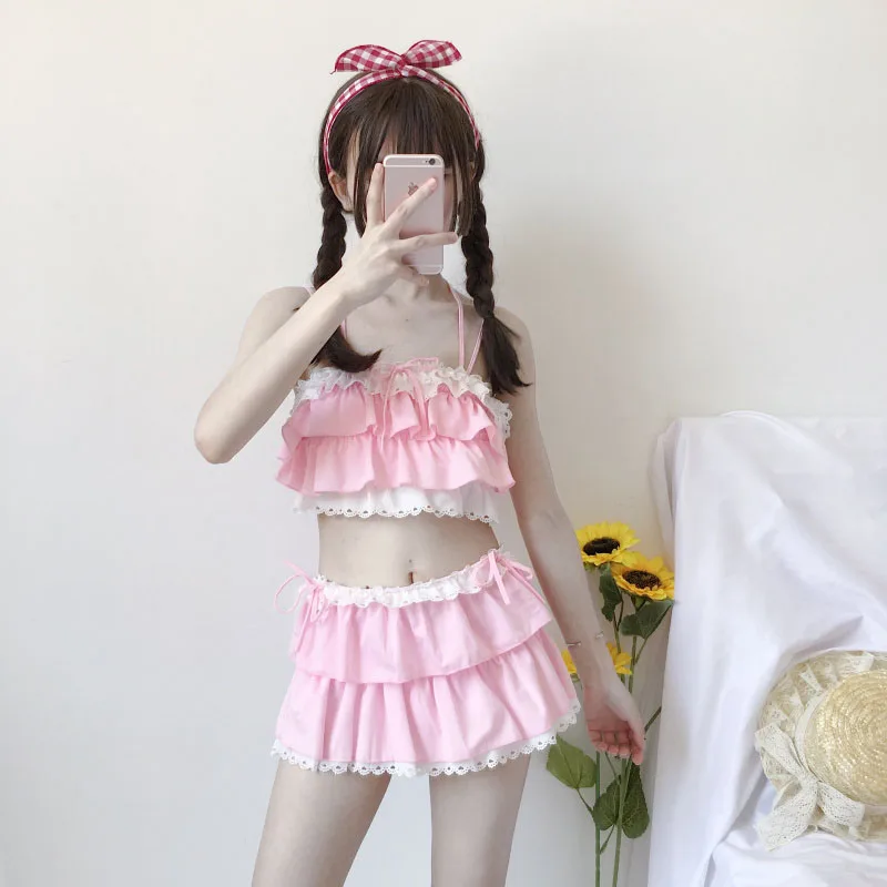 Нижнее белье Kawaii японское 2 шт. купальник для косплея комплектов милая девушка