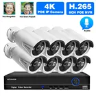 Камера видеонаблюдения H.265, 4K XMEYE, 8 каналов, 8 Мп, NVR, IP-камеры с функцией обнаружения лица и звука, IP