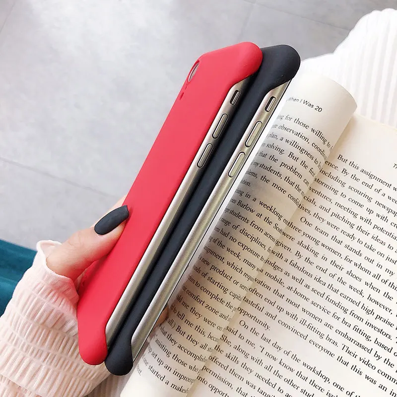 Lovebay Slim Scrub Borderless Phone Case For iphone 11Pro XR X XS Max 11 6 6S 7 8 Plus Solid color Hard PC Matte Cover Back Cace |