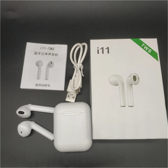 Сенсорное управление i11 TWS Mini 5,0 Bluetooth наушники беспроводные наушники портативные невидимые вкладыши для xiaomi Iphone i9s всех телефонов - Цвет: Белый