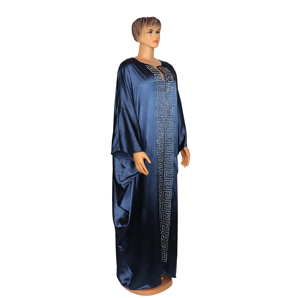 DOIB африканские женские платья больших размеров шелковое платье с V образным