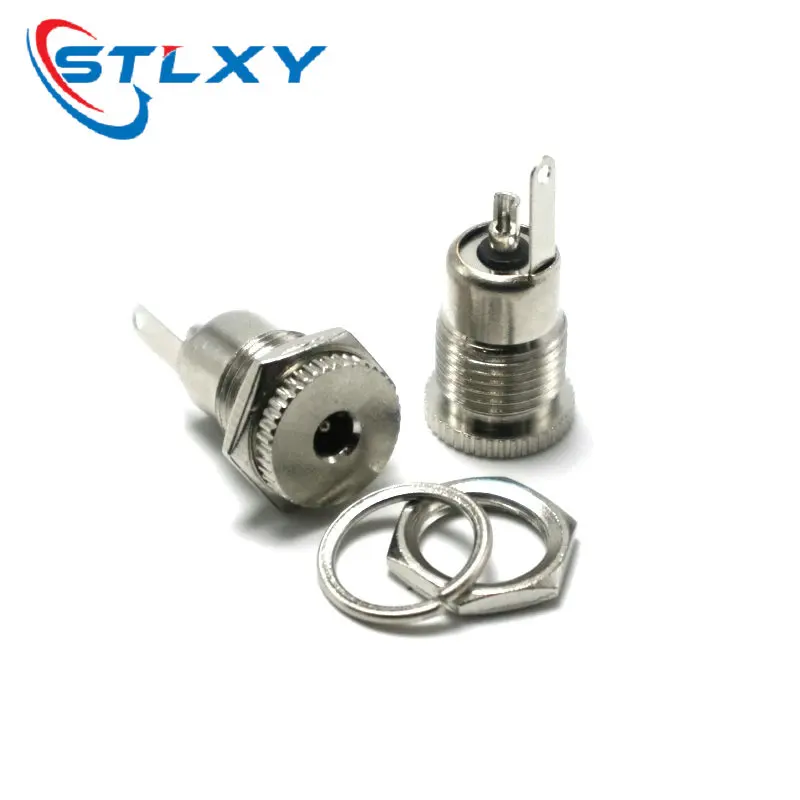2Pcs DC-099 5.5mm x 2.1mm 2.5mm 1.3 DC Power Jack Socket DC099 Female Panel Mount Connector Metal 5.5*2.1 5.5*2.5 | Строительство и