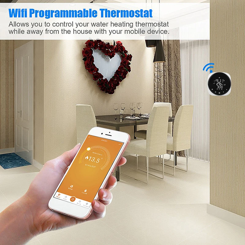 

Tuya Smart Wifi Temperature Controller for Water/Electric Floor Heating/Water Gas Boiler Works with Alexa Google Home