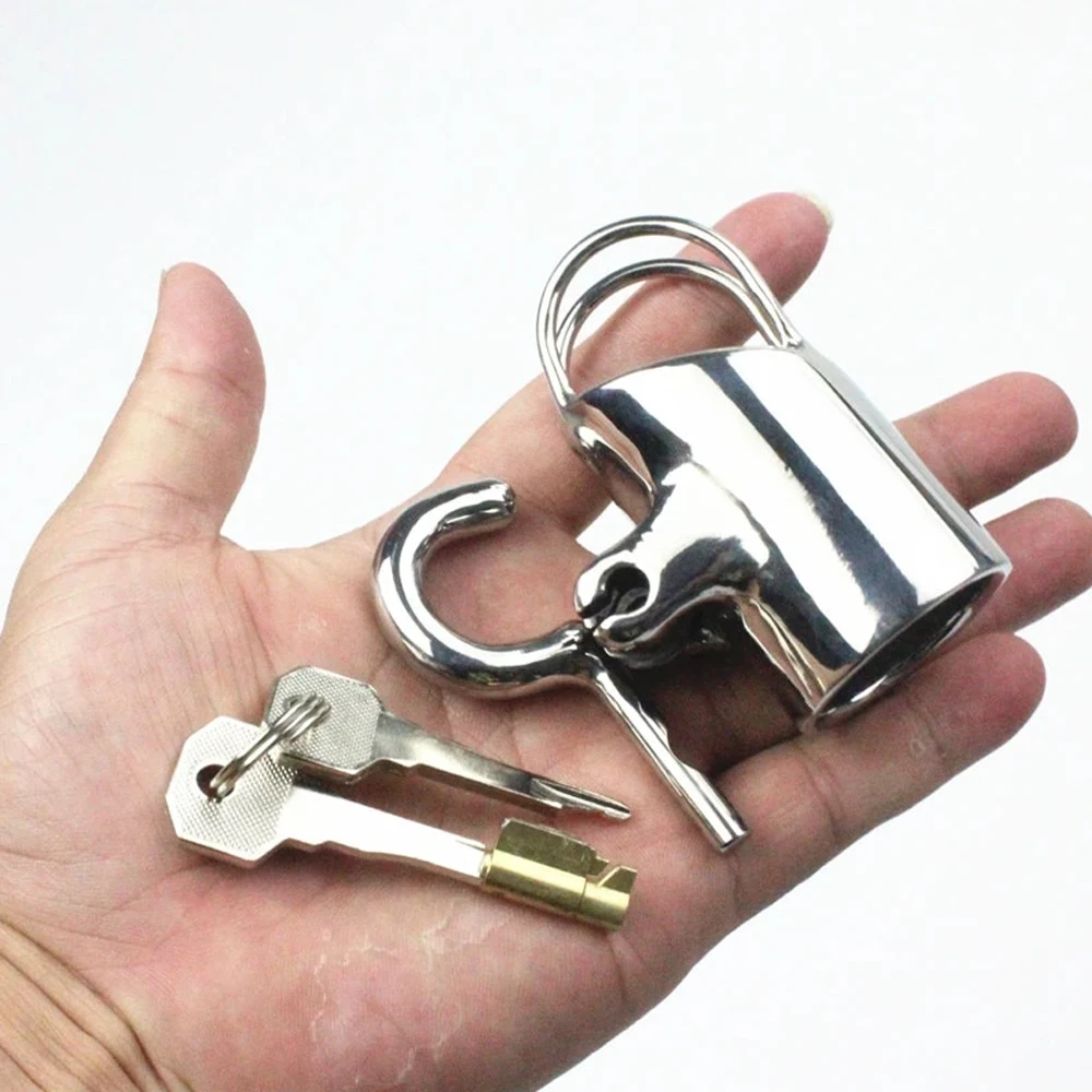 Клетка на пенис из нержавеющей стали Мужской Пояс верности с замком для пениса