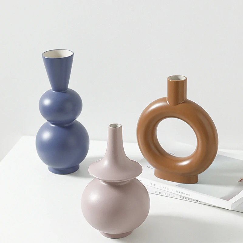 

Nordic Modern Creative Vase Decoration Living Room Flower Arrangement Large Luxury Vases for Flowers Decoration Household Gifts