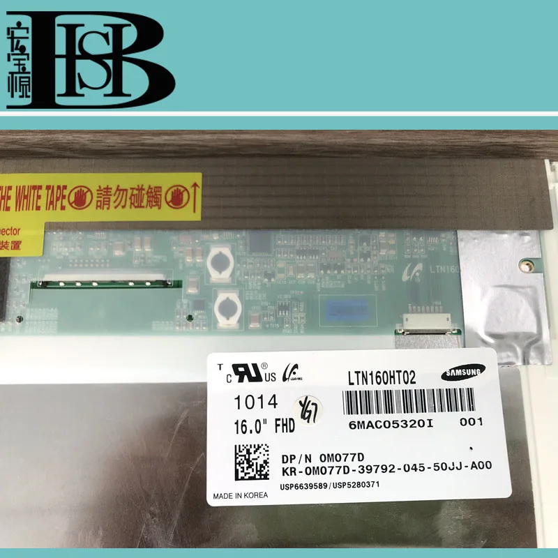 

16.0 LTN160HT02 001 For Dell Studio XPS 1640 1645 1647 Laptop LCD Screen Replacement 0M077D 1920X1080
