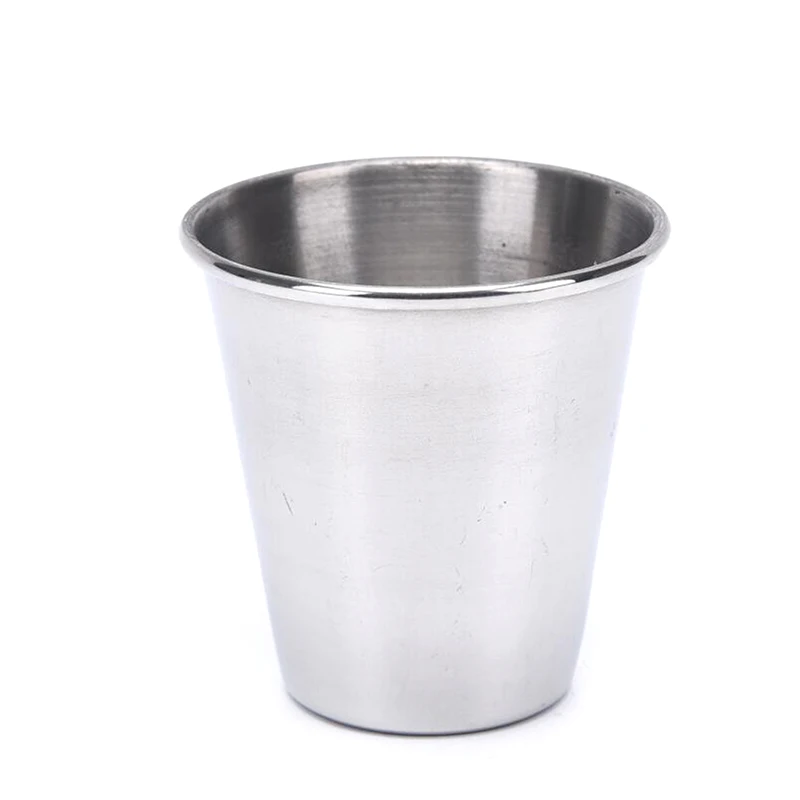 

4Pcs 70ml Stainless Steel Travel Cups Portable Outdoor Camping Cup With Black PU Leather Tableware Wine Whiskey Mugs For Picnic