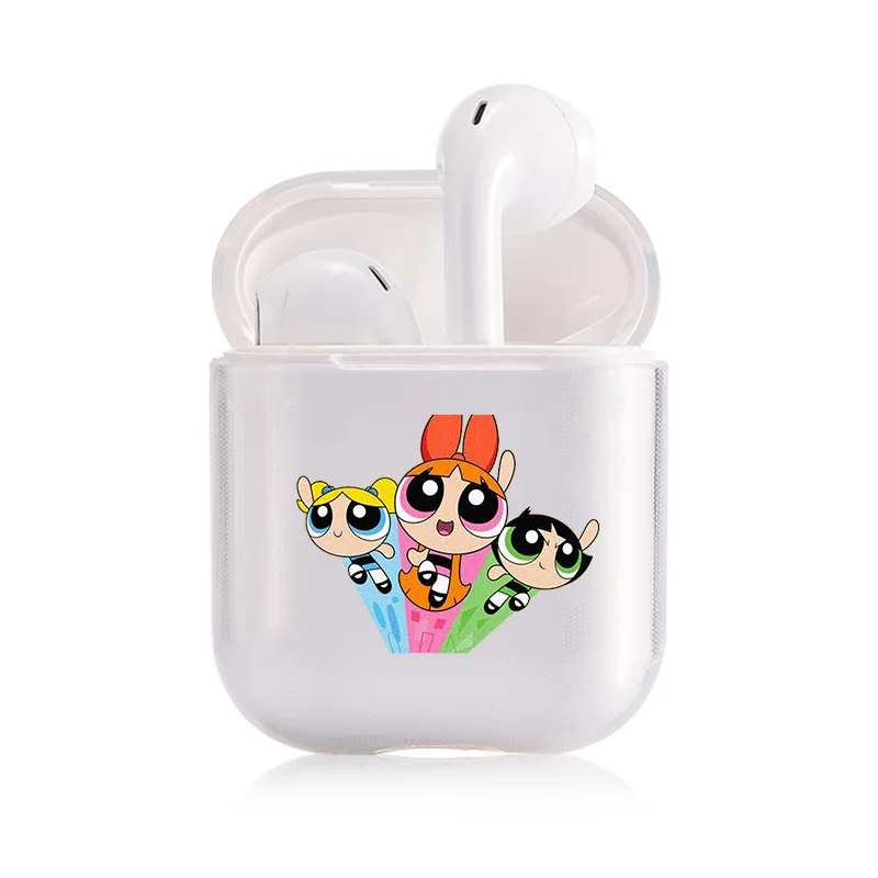 Чехлы для наушников для Apple Airpods 1/2, силиконовый защитный чехол, аксессуары, милый цветок, Powerpuff, полицейский шлем для девочек - Цвет: I301719